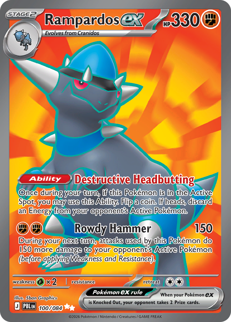 Rampardos ex (100/084) Pitch Black Ultra Rare – Pokémon TCG English