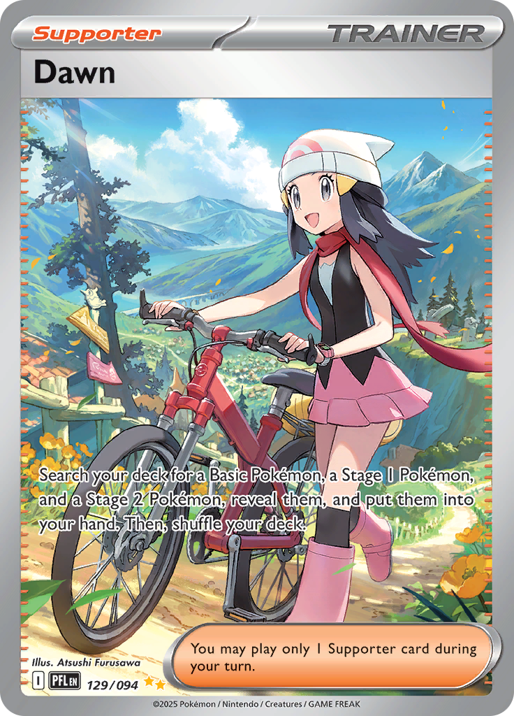 Dawn 129/094 from Phantasmal Flames (PFL) - Special Illustration Rare English Pokémon TCG single card