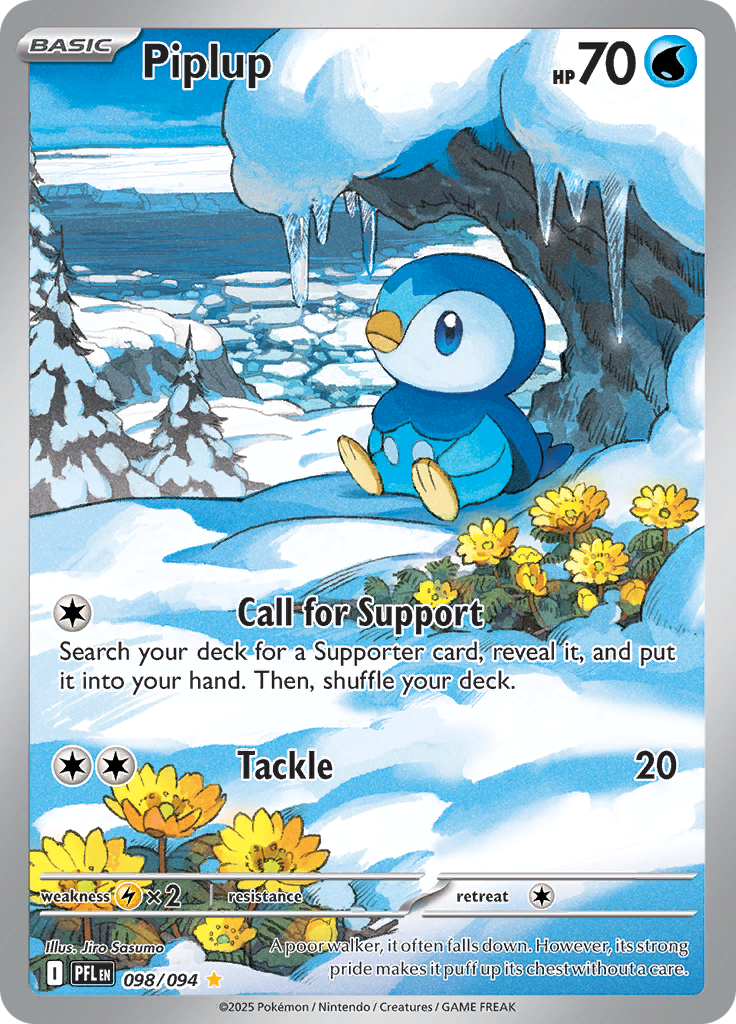 Piplup 098/094 from Phantasmal Flames (PFL) - Illustration Rare English Pokémon TCG single card