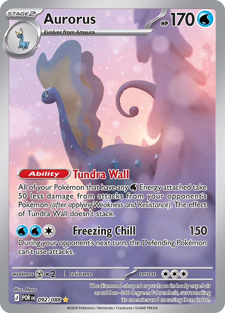 Aurorus 092/088 from Perfect Order (POR) - Illustration Rare English Pokémon TCG single card