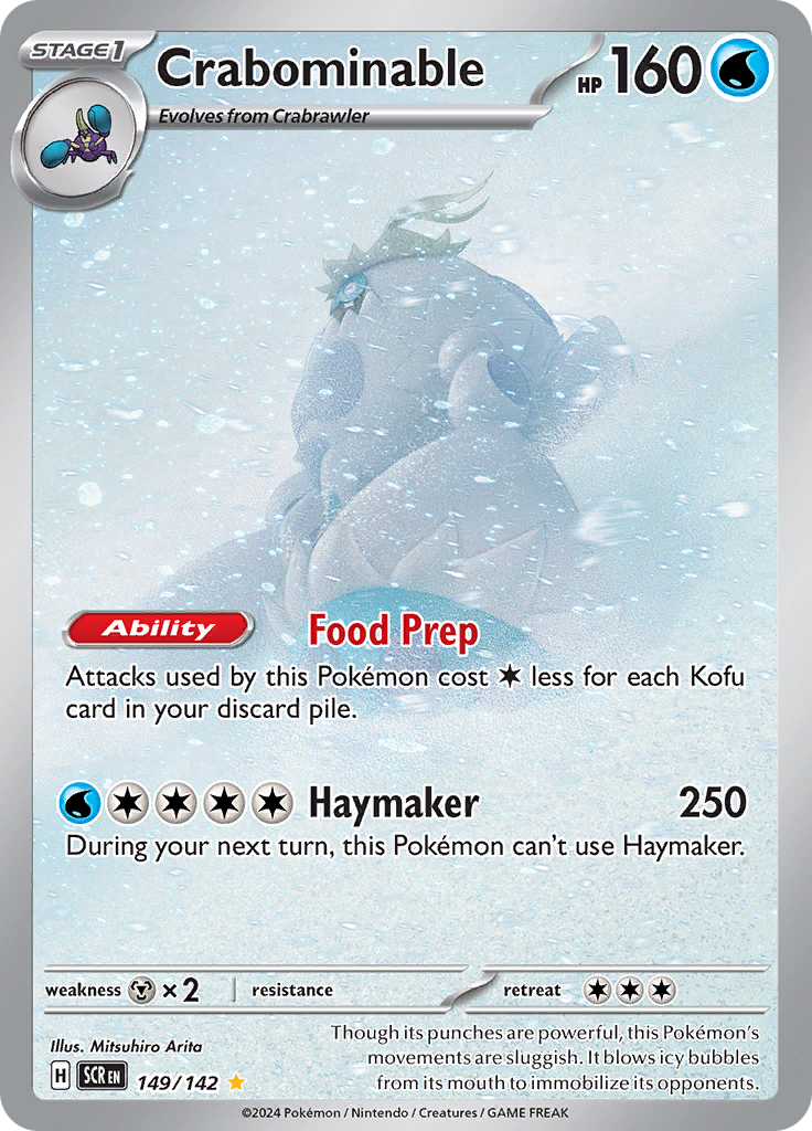 Crabominable 149/142 from Stellar Crown (SCR) - Illustration Rare English Pokémon TCG single card