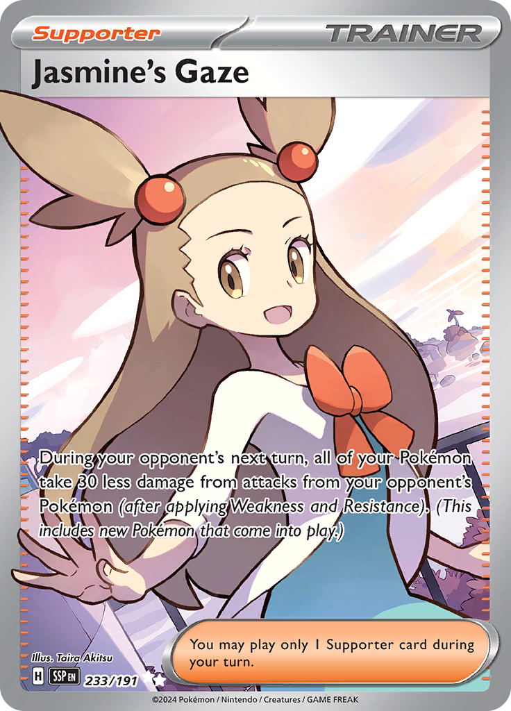 Jasmine's Gaze 233/191 from Surging Sparks (SSP) - Ultra Rare English Pokémon TCG single card