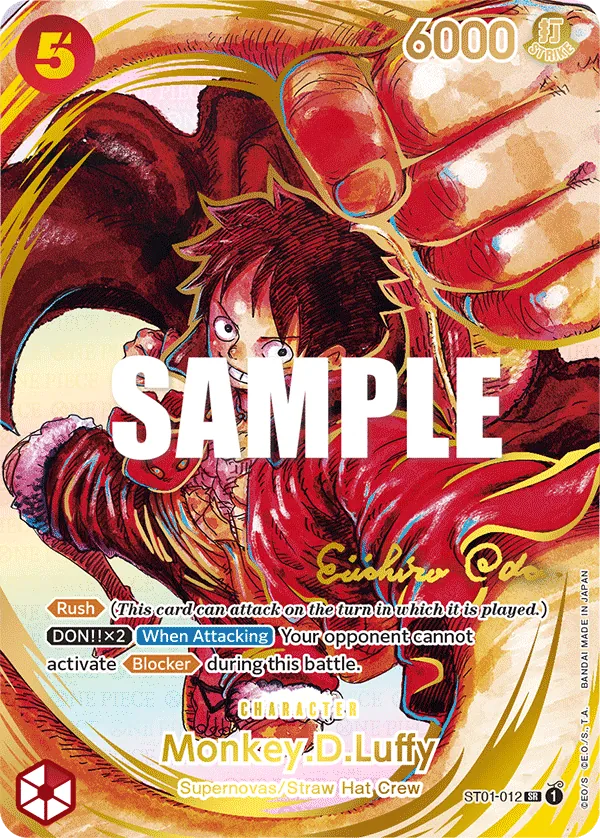 Monkey.D.Luffy (ST01-012) OP05 Special Rare (SP) Signed