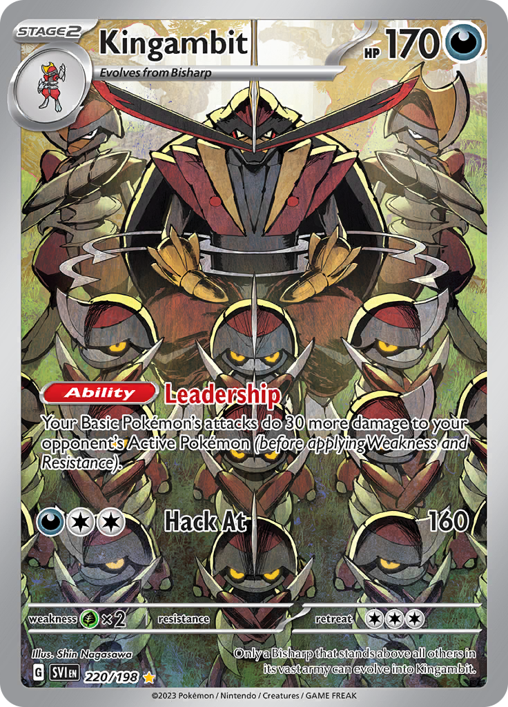 Kingambit 220/198 from Scarlet & Violet (SVI) - Illustration Rare English Pokémon TCG single card
