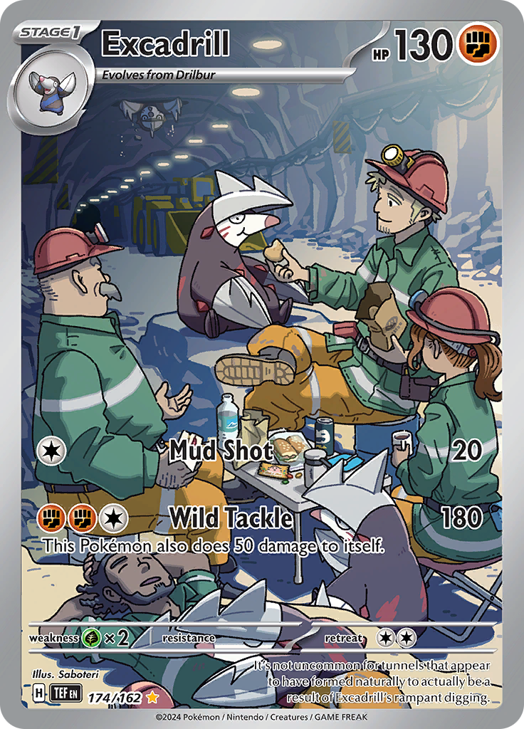 Excadrill 174/162 from Temporal Forces (TEF) - Illustration Rare English Pokémon TCG single card