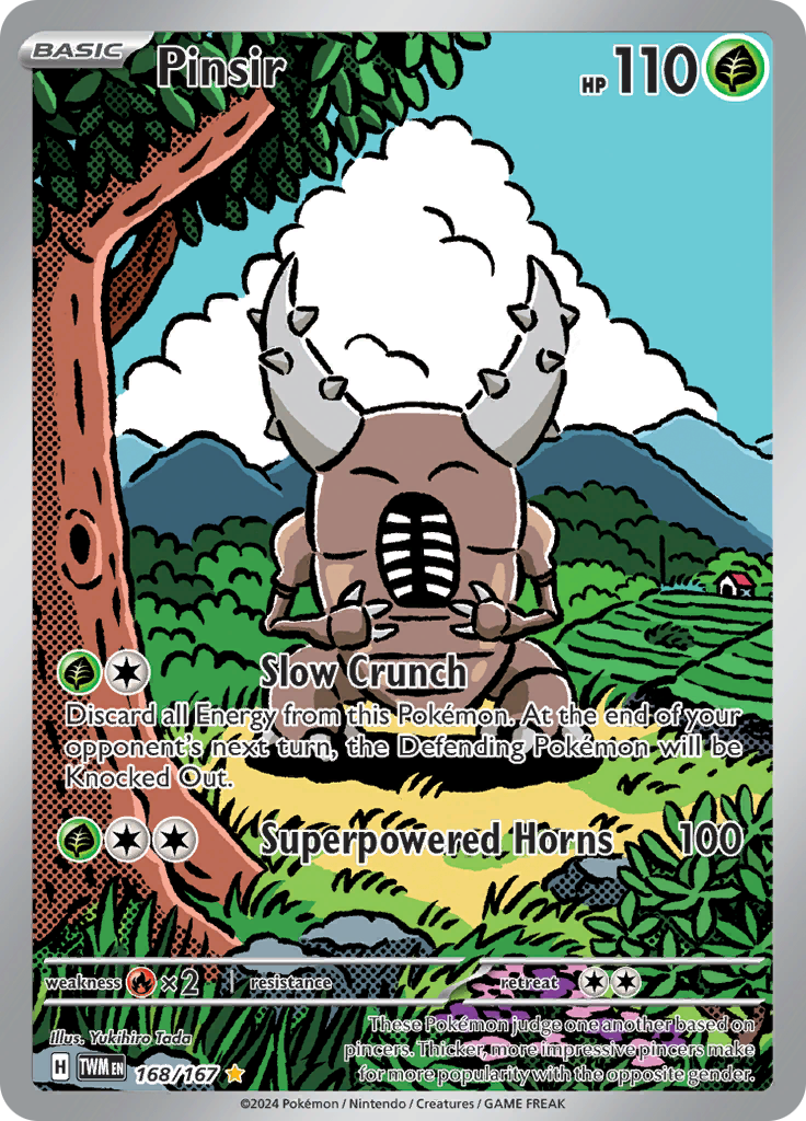 Pinsir 168/167 from Twilight Masquerade (TWM) - Illustration Rare English Pokémon TCG single card