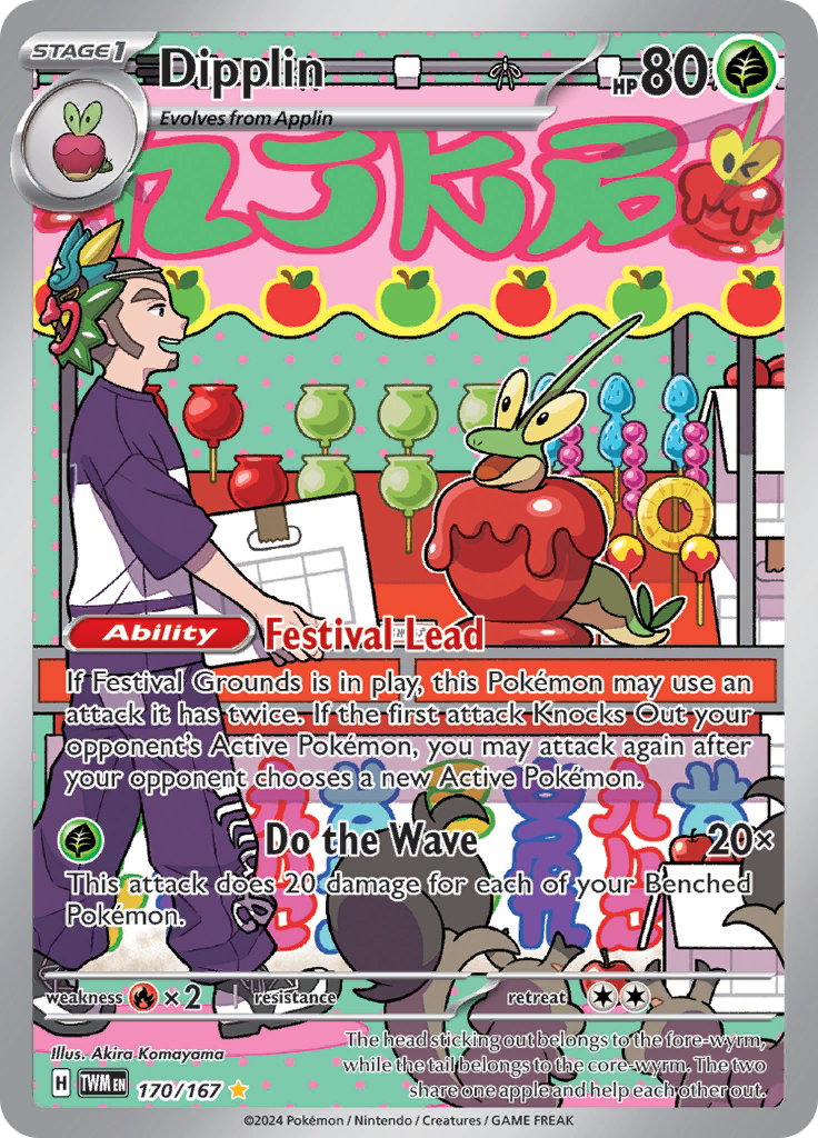 Dipplin 170/167 from Twilight Masquerade (TWM) - Illustration Rare English Pokémon TCG single card