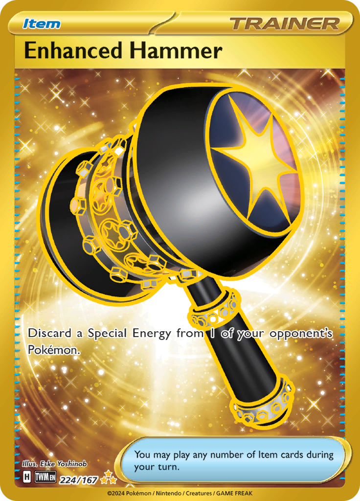 Enhanced Hammer 224/167 from Twilight Masquerade (TWM) - Hyper Rare English Pokémon TCG single card