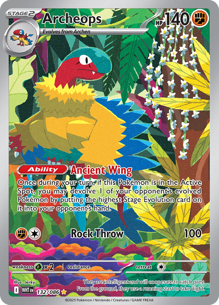 Archeops 132/086 from White Flare (WHT) - Illustration Rare English Pokémon TCG single card