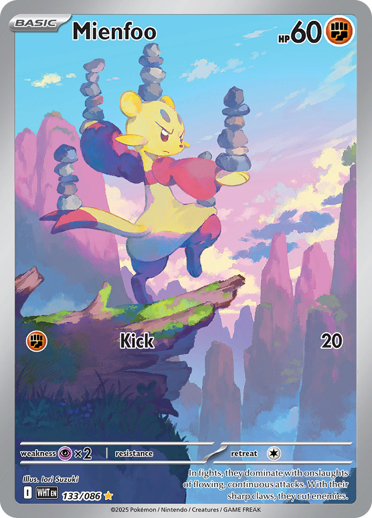 Mienfoo 133/086 from White Flare (WHT) - Illustration Rare English Pokémon TCG single card