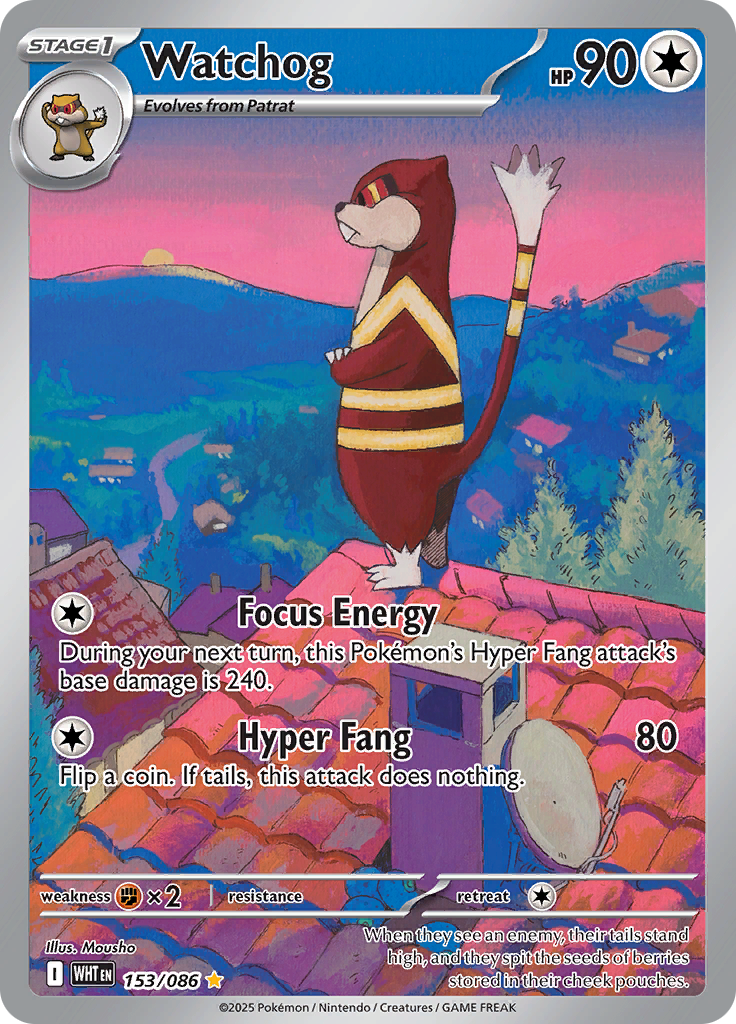 Watchog 153/086 from White Flare (WHT) - Illustration Rare English Pokémon TCG single card
