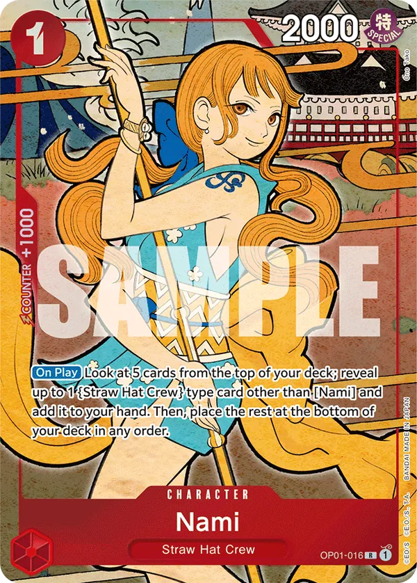 Nami OP01-016 English 1st Anniversary Set One Piece card