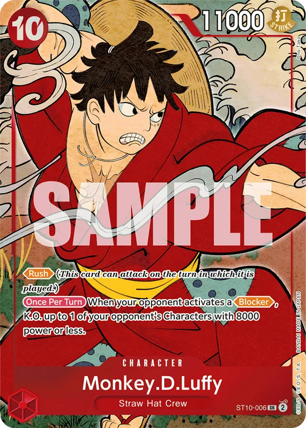 Monkey.D.Luffy ST10-006 English 1st Anniversary Set One Piece card