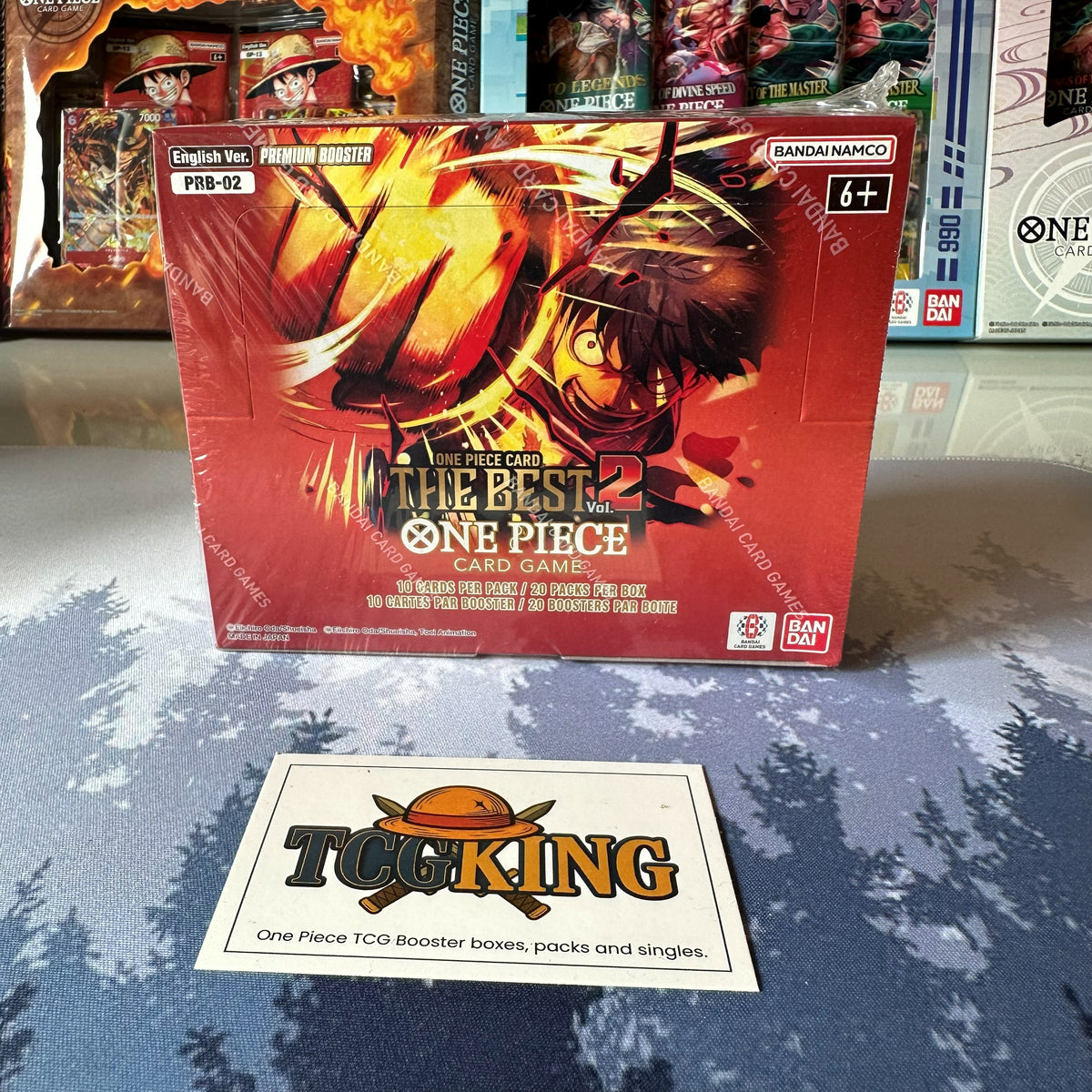 One Piece PRB02 The Best Vol.2 Booster Box English side angle product photo