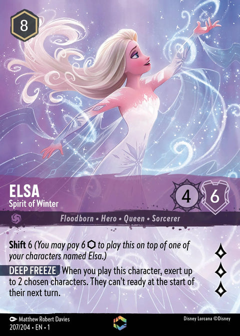 Elsa - Spirit of Winter (001-207) - Set 1: The First Chapter - Disney Lorcana Enchanted