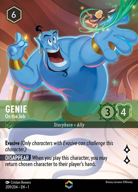 Genie - On the Job (001-209) - Set 1: The First Chapter - Disney Lorcana Enchanted