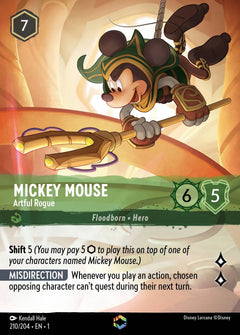 Mickey Mouse - Artful Rogue (001-210) - Set 1: The First Chapter - Disney Lorcana Enchanted