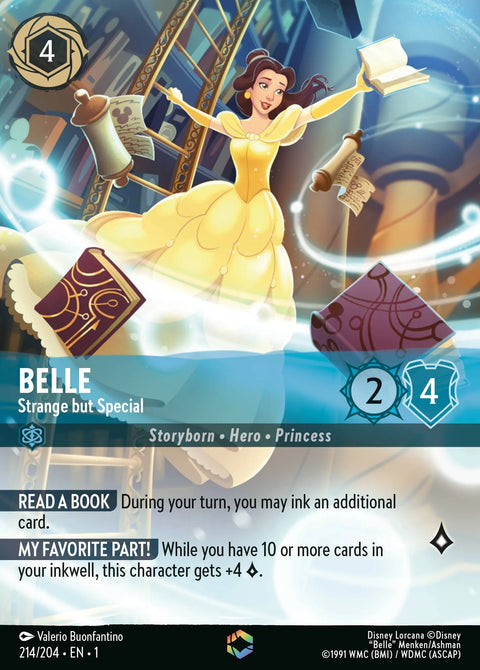 Belle - Strange but Special (001-214) - Set 1: The First Chapter - Disney Lorcana Enchanted