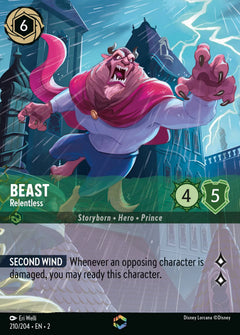 Beast - Relentless (002-210) - Set 2: Rise of the Floodborn - Disney Lorcana Enchanted