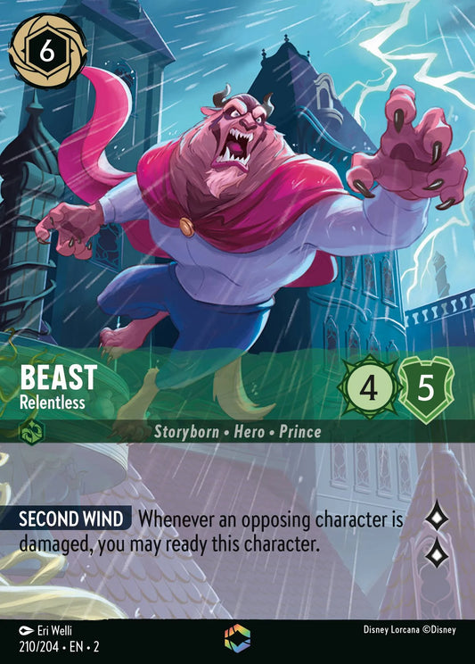 Beast - Relentless (002-210) - Set 2: Rise of the Floodborn - Disney Lorcana Enchanted
