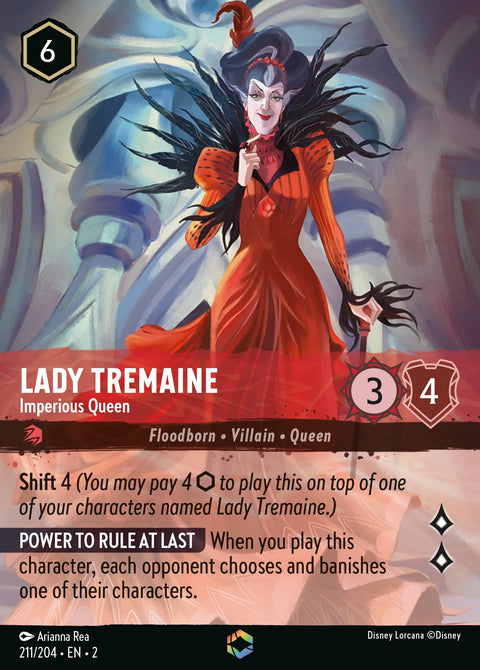 Lady Tremaine - Imperious Queen (002-211) - Set 2: Rise of the Floodborn - Disney Lorcana Enchanted