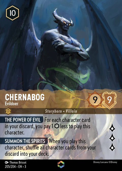 Chernabog - Evildoer (003-205) - Set 3: Into the Inklands - Disney Lorcana Enchanted