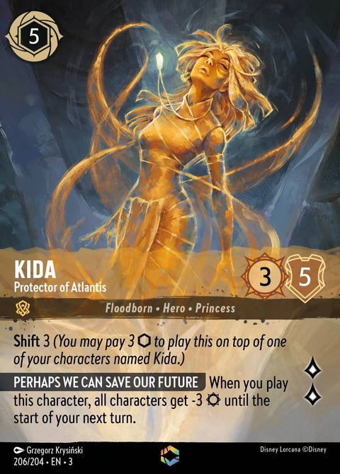 Kida - Protector of Atlantis (003-206) - Set 3: Into the Inklands - Disney Lorcana Enchanted