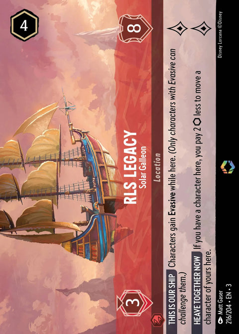RLS Legacy - Solar Galleon (003-216) - Set 3: Into the Inklands - Disney Lorcana Enchanted