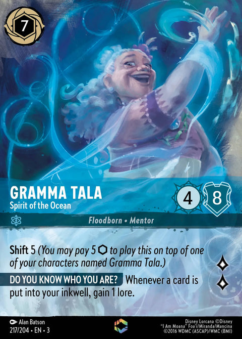 Gramma Tala - Spirit of the Ocean (003-217) - Set 3: Into the Inklands - Disney Lorcana Enchanted