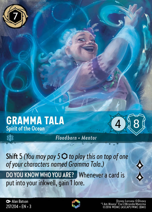 Gramma Tala - Spirit of the Ocean (003-217) - Set 3: Into the Inklands - Disney Lorcana Enchanted