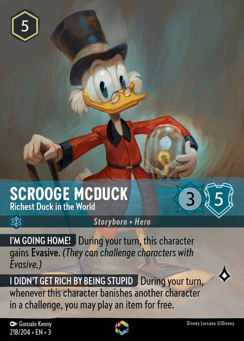 Scrooge McDuck - Richest Duck in the World (003-218) - Set 3: Into the Inklands - Disney Lorcana Enchanted