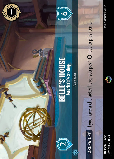 Belle's House - Maurice's Workshop (003-219) - Set 3: Into the Inklands - Disney Lorcana Enchanted