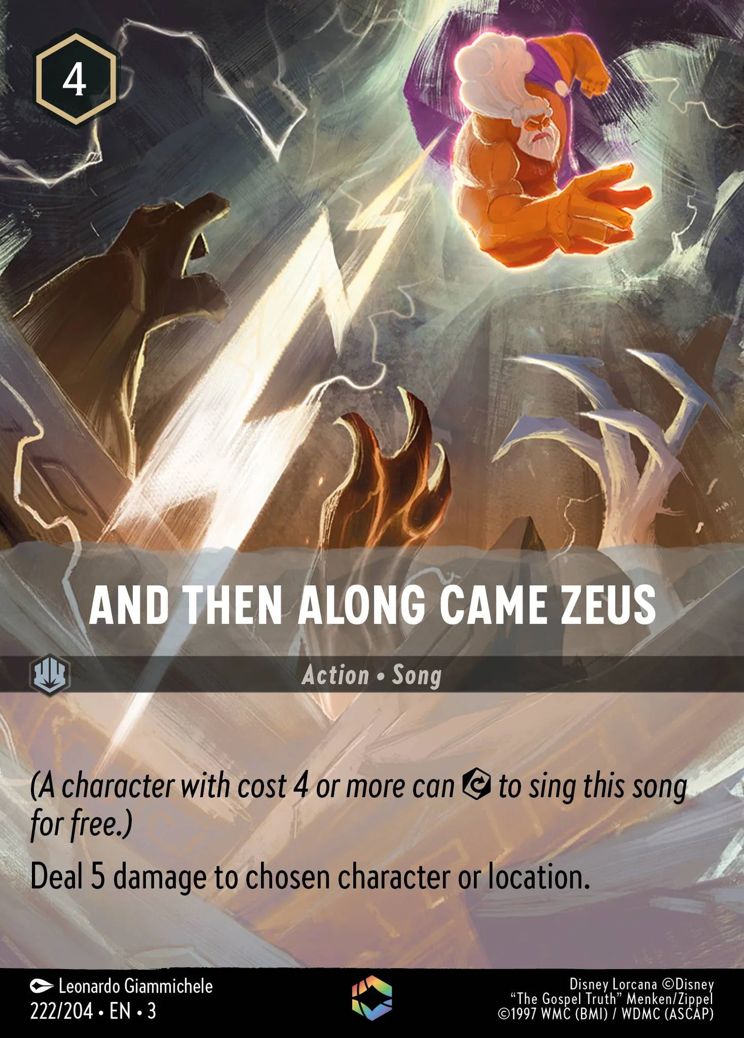 And Then Along Came Zeus (003-222) - Set 3: Into the Inklands - Disney Lorcana Enchanted