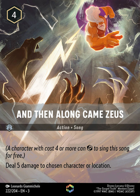 And Then Along Came Zeus (003-222) - Set 3: Into the Inklands - Disney Lorcana Enchanted