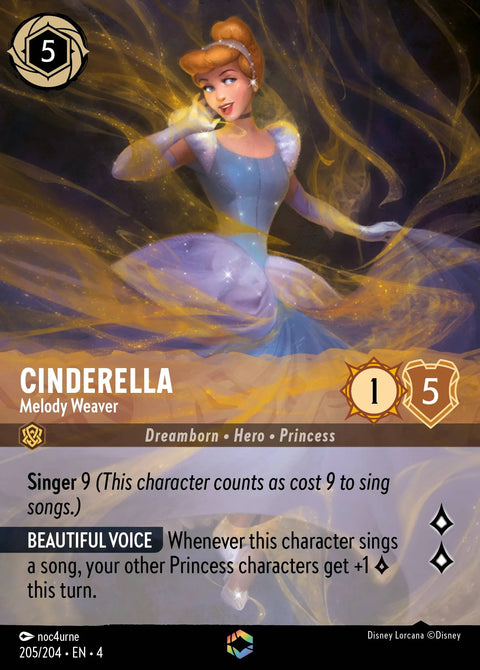 Cinderella - Melody Weaver (004-205) - Set 4: Ursula's Return - Disney Lorcana Enchanted