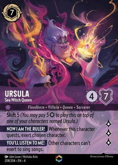 Ursula - Sea Witch Queen (004-208) - Set 4: Ursula's Return - Disney Lorcana Enchanted