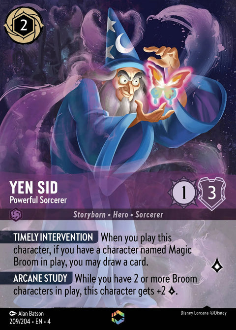 Yen Sid - Powerful Sorcerer (004-209) - Set 4: Ursula's Return - Disney Lorcana Enchanted
