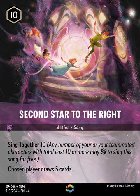 Second Star to the Right (004-210) - Set 4: Ursula's Return - Disney Lorcana Enchanted