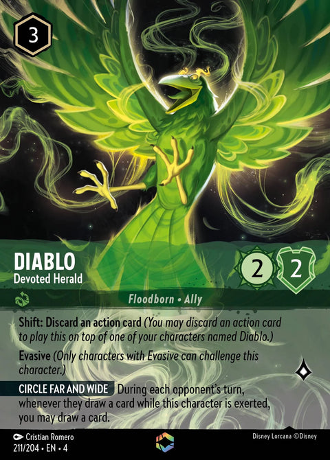 Diablo - Devoted Herald (004-211) - Set 4: Ursula's Return - Disney Lorcana Enchanted