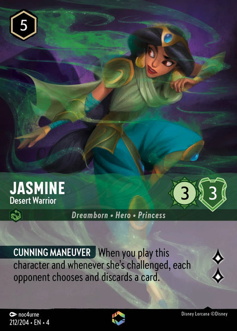 Jasmine - Desert Warrior (004-212) - Set 4: Ursula's Return - Disney Lorcana Enchanted
