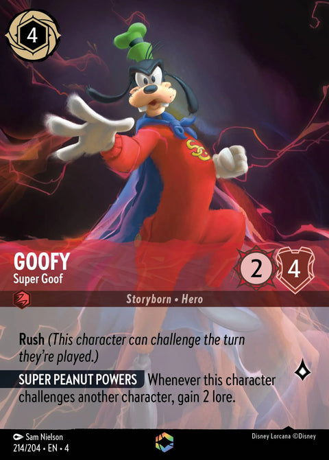 Goofy - Super Goof (004-214) - Set 4: Ursula's Return - Disney Lorcana Enchanted