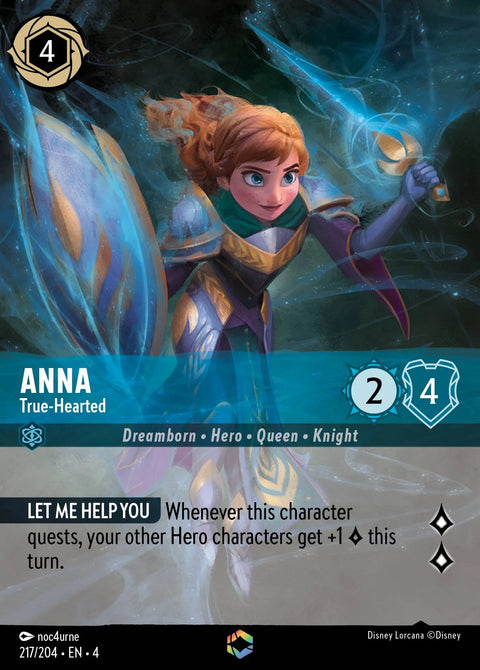 Anna - True-Hearted (004-217) - Set 4: Ursula's Return - Disney Lorcana Enchanted