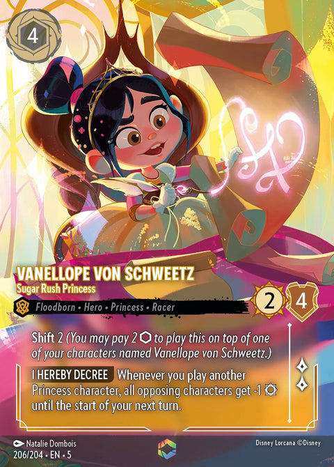 Vanellope von Schweetz - Sugar Rush Princess (005-206) - Set 5: Shimmering Skies - Disney Lorcana Enchanted