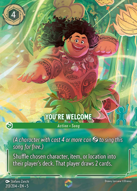 You're Welcome (005-213) - Set 5: Shimmering Skies - Disney Lorcana Enchanted