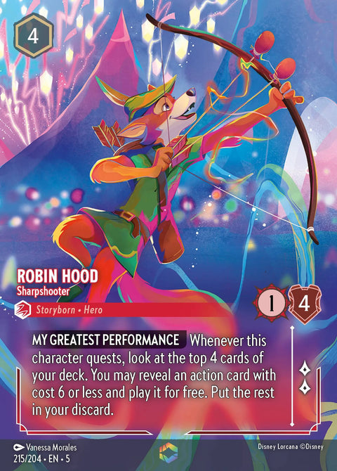 Robin Hood - Sharpshooter (005-215) - Set 5: Shimmering Skies - Disney Lorcana Enchanted