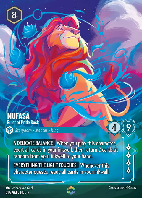 Mufasa - Ruler of Pride Rock (005-217) - Set 5: Shimmering Skies - Disney Lorcana Enchanted