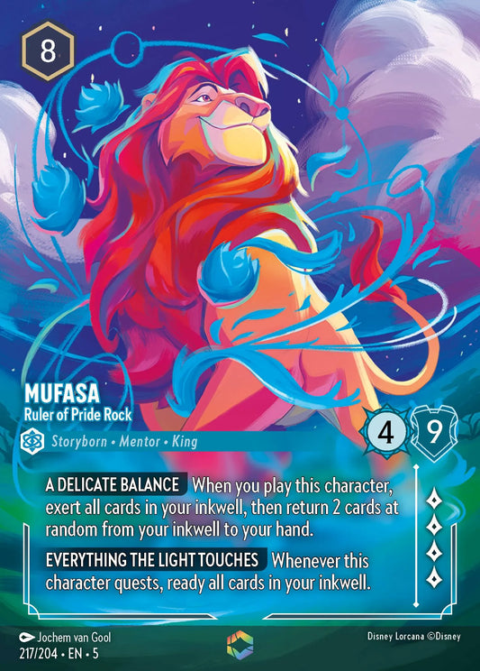 Mufasa - Ruler of Pride Rock (005-217) - Set 5: Shimmering Skies - Disney Lorcana Enchanted