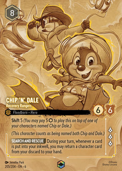 Chip 'n' Dale - Recovery Rangers (006-205) - Set 6: Azurite Sea - Disney Lorcana Enchanted