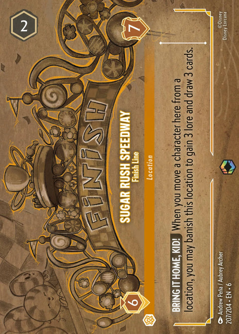 Sugar Rush Speedway - Finish Line (006-207) - Set 6: Azurite Sea - Disney Lorcana Enchanted