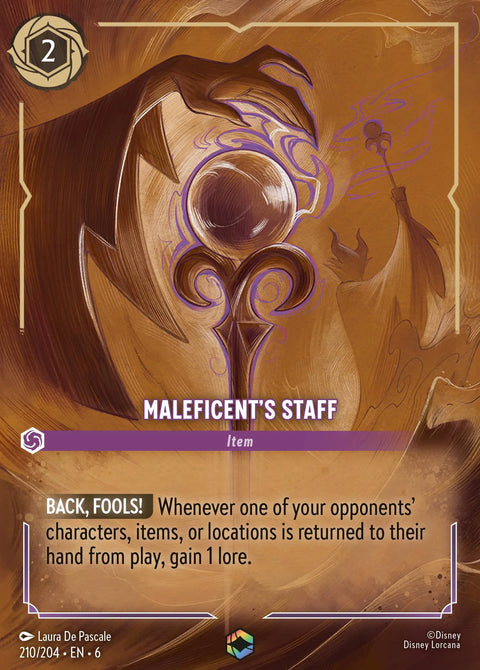 Maleficent's Staff (006-210) - Set 6: Azurite Sea - Disney Lorcana Enchanted
